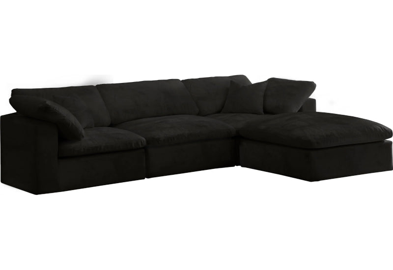 Dream Cloud Couch Down Filled Black Sectional
