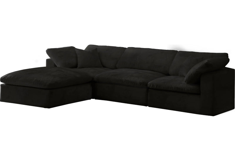 Dream Cloud Couch Down Filled Black Sectional