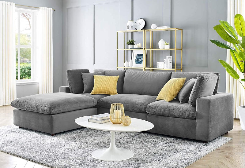 Dream Cloud Couch Down Filled Gray Sectional