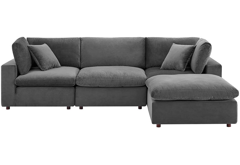 Dream Cloud Couch Down Filled Gray Sectional