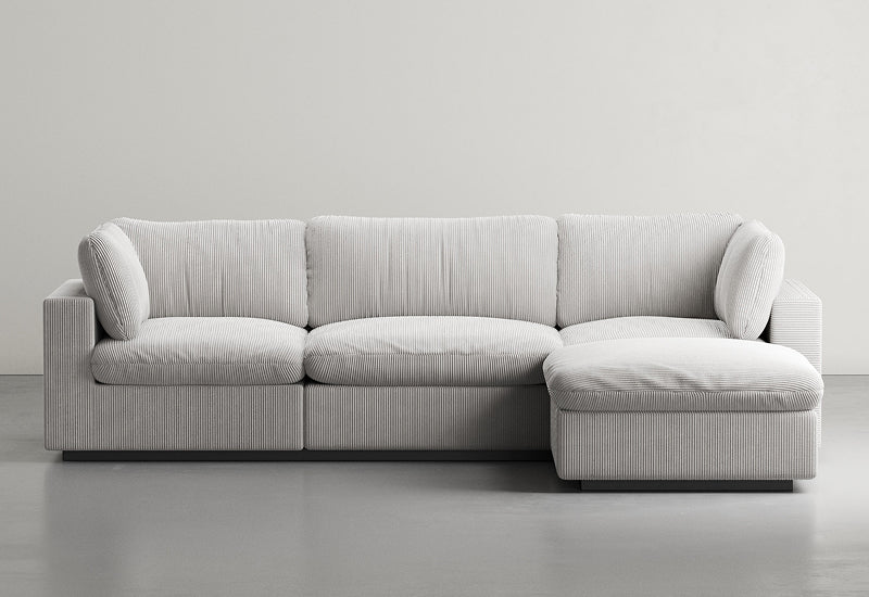 Gray Corduroy Cloud Couch