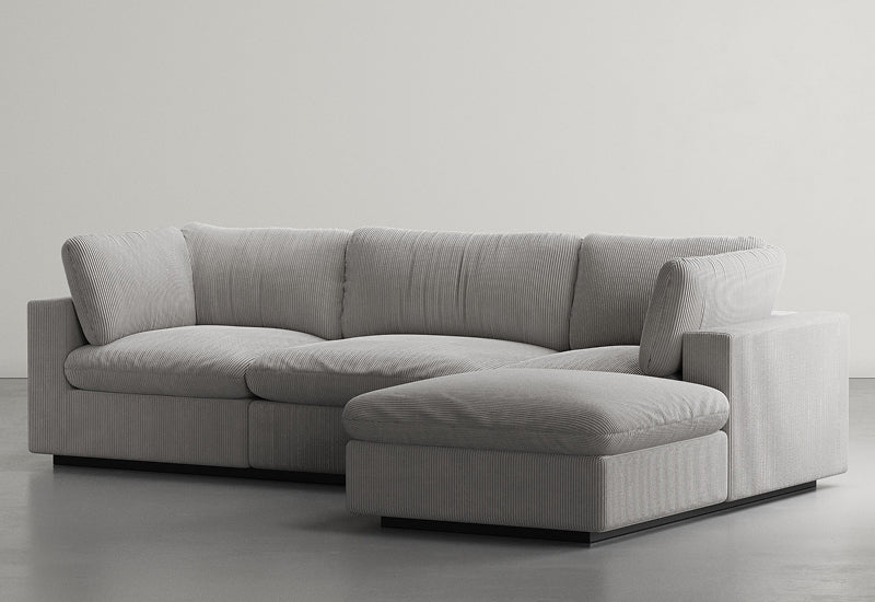 Gray Corduroy Cloud Couch