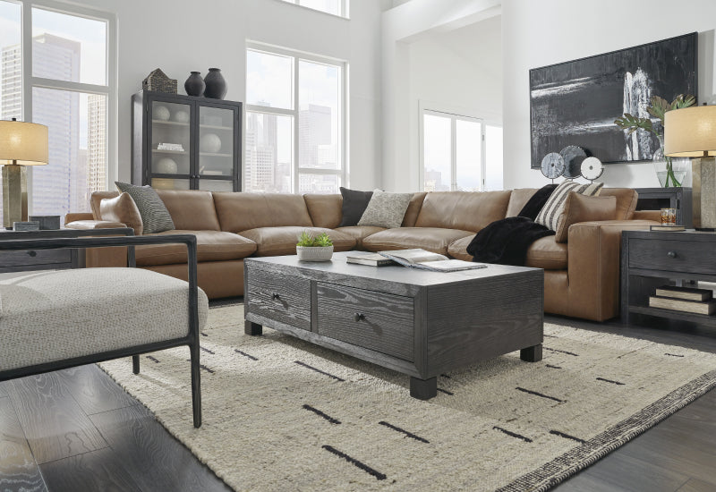 Emilia Leather Cloud Sectional