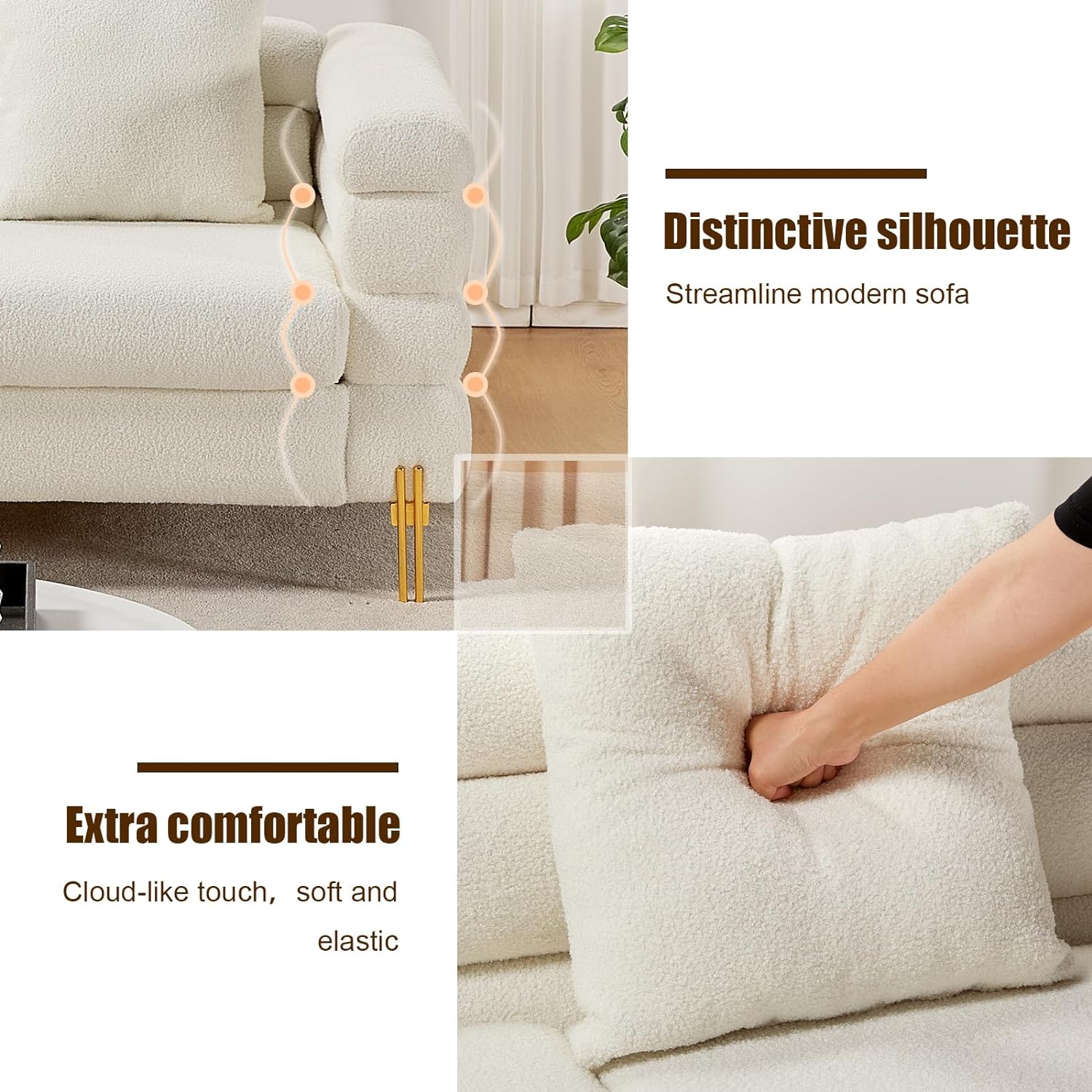 Kylie Bouclé Elegance Sofa