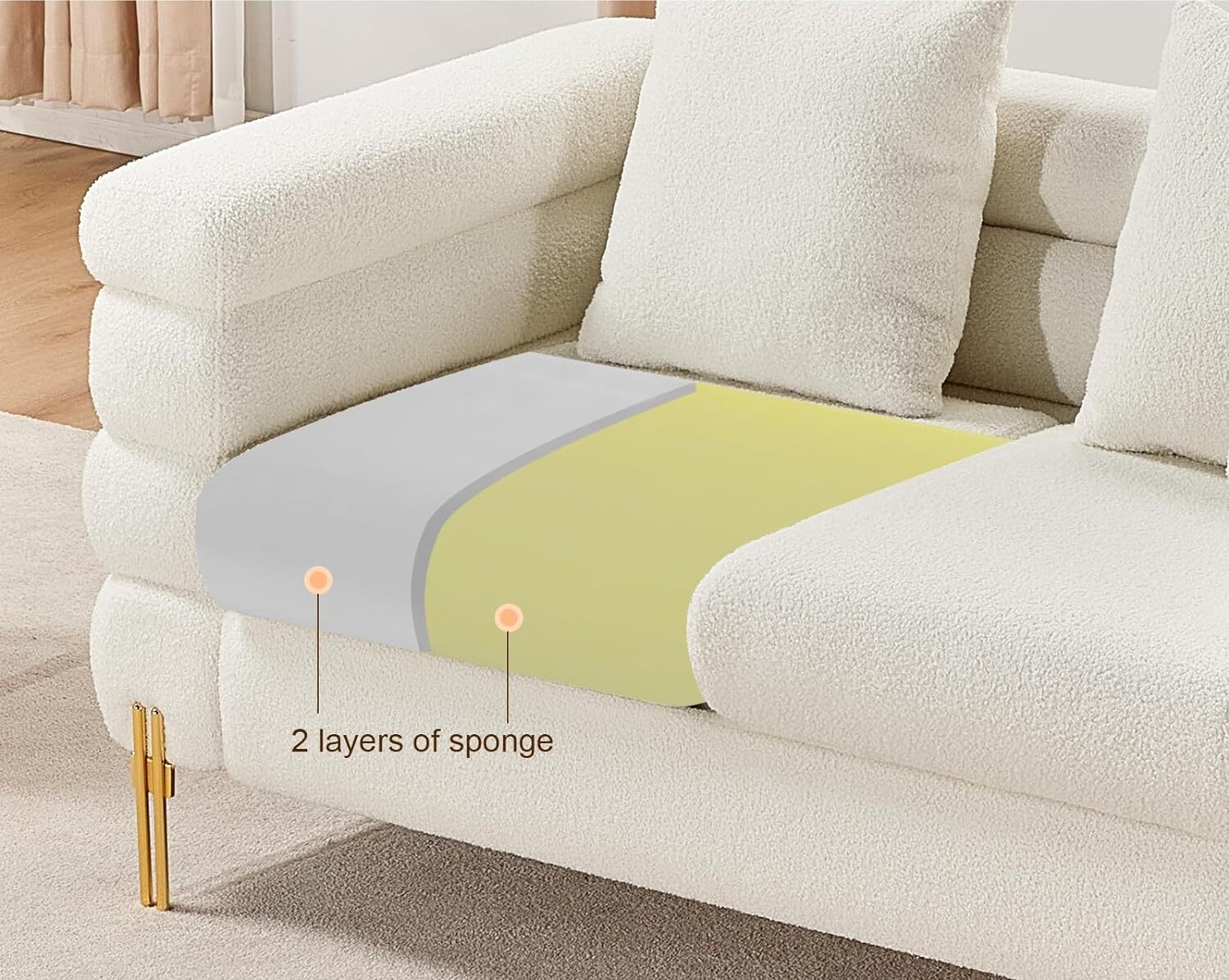 Kylie Bouclé Elegance Sofa