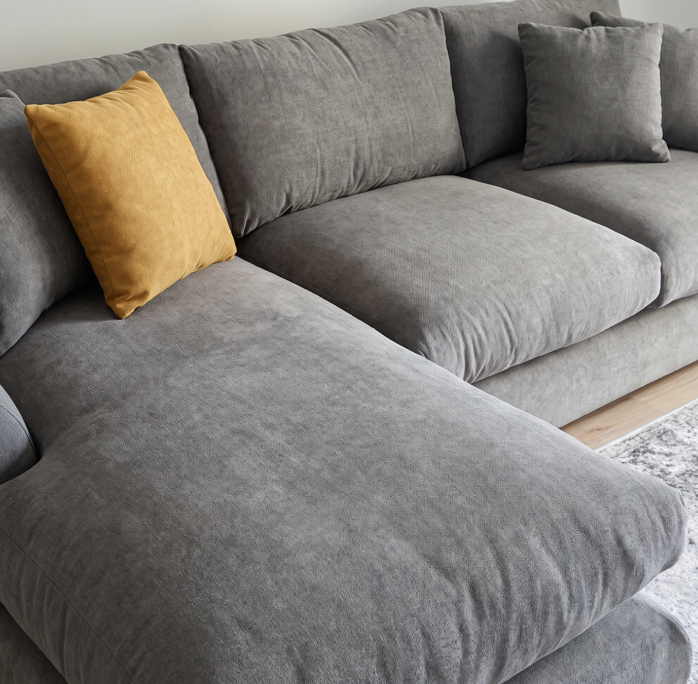 Belle Grey Feather Cloud Couch Sectional