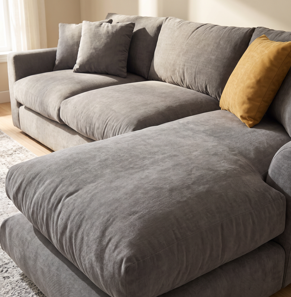Belle Grey Feather Cloud Couch Sectional