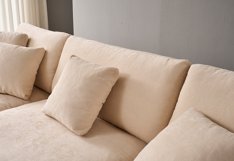 Snuggle Beige Down Filled Cloud Couch