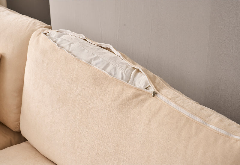 Snuggle Beige Down Filled Cloud Couch
