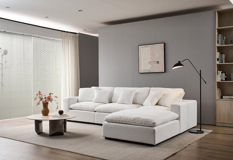 Snuggle White Down Filled Cloud Couch