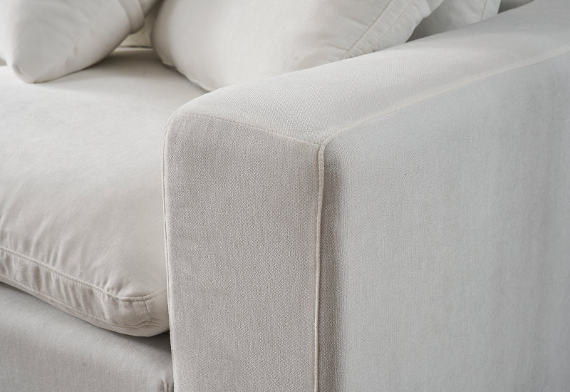Snuggle White Down Filled Cloud Couch