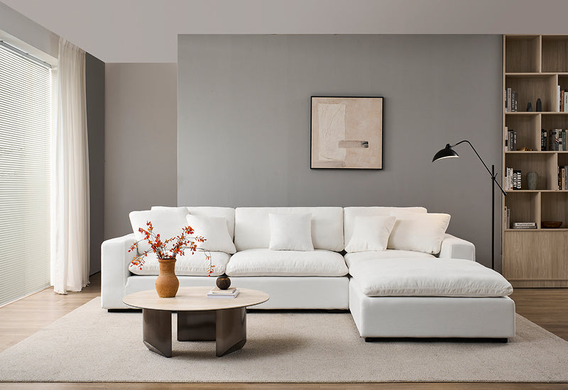 Snuggle White Down Filled Cloud Couch