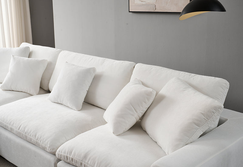 Snuggle White Down Filled Cloud Couch
