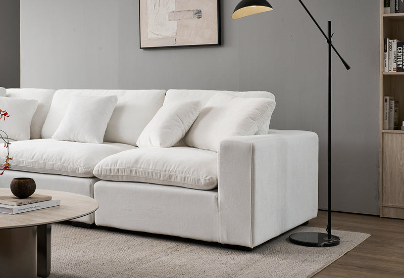 Snuggle White Down Filled Cloud Couch