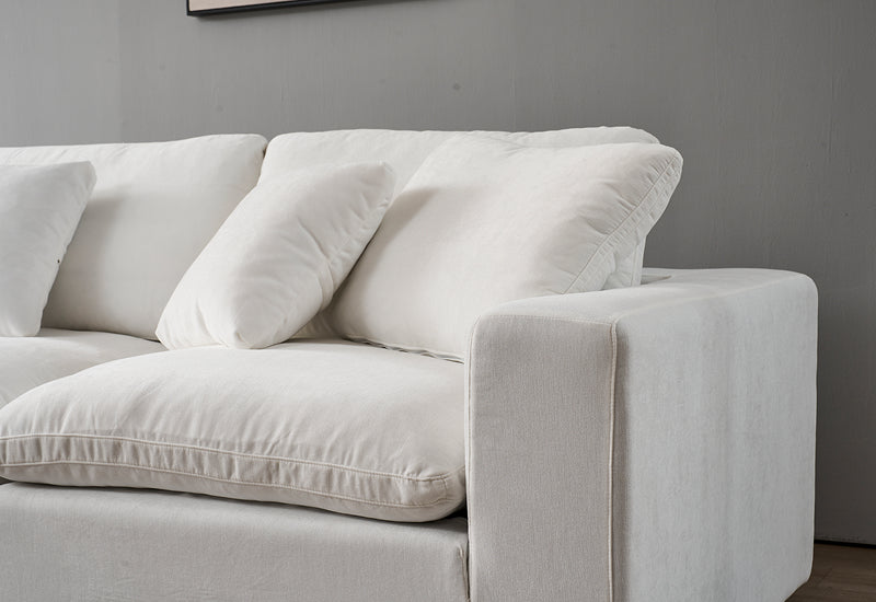 Snuggle White Down Filled Cloud Couch