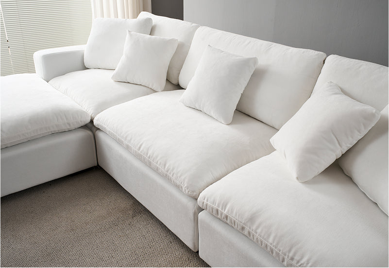 Snuggle White Down Filled Cloud Couch
