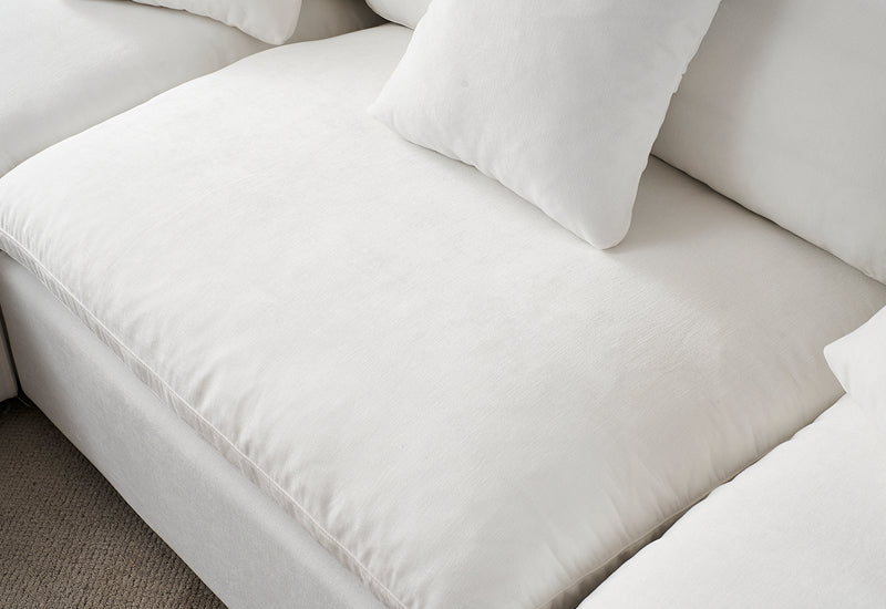 Snuggle White Down Filled Cloud Couch