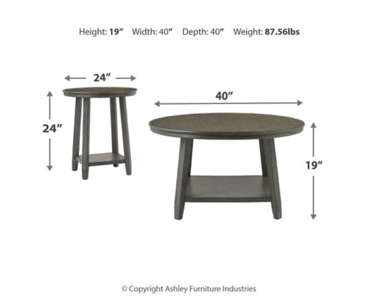 Dimensions of 2 Caitbrook Tables