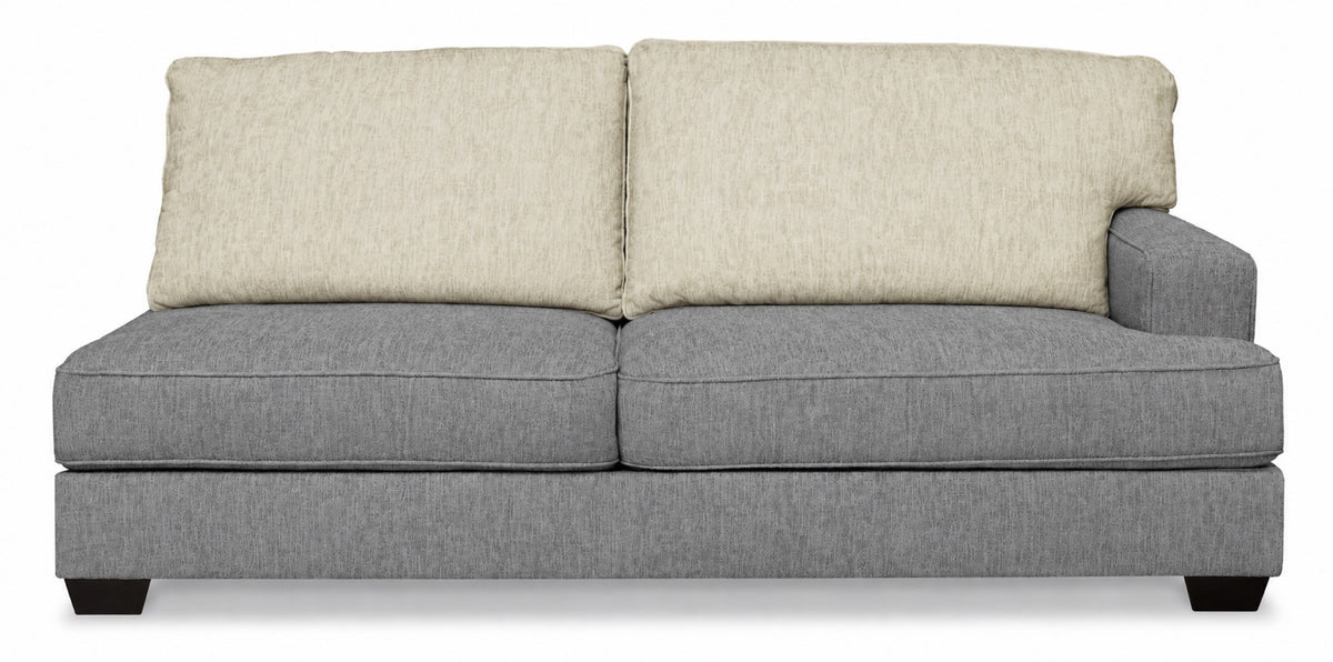 Rawcliffe back cushion cover illustration: cream back cushions highlighted; gray areas are for reference.