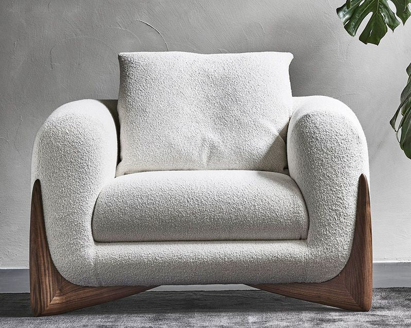 Luna Bouclé Chair Italian-Inspired Minimal Luxury Design