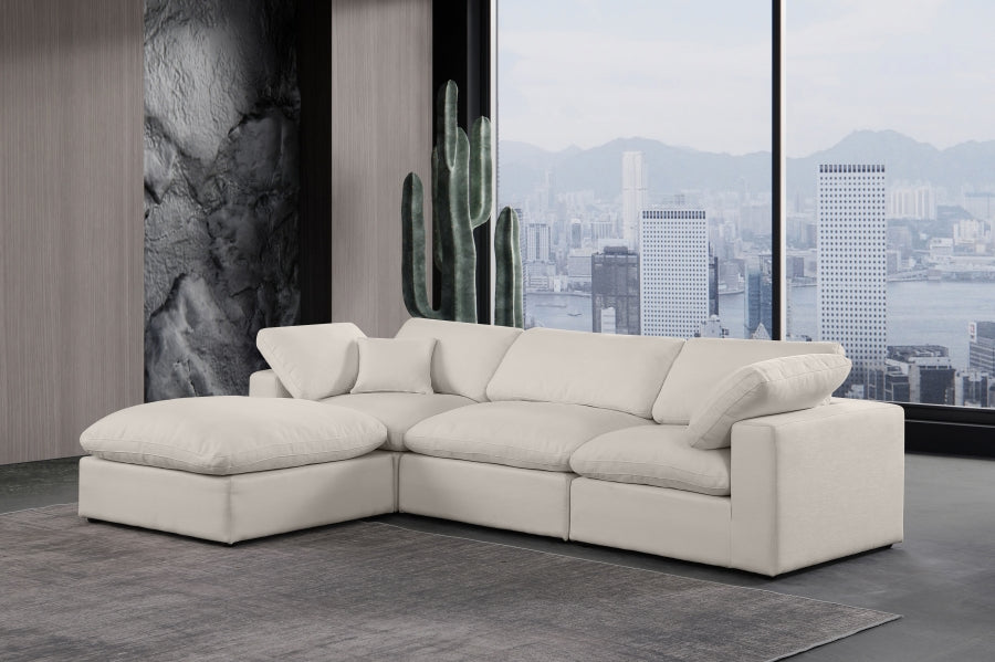 Emily Linen 130" Cloud Modular Sectional