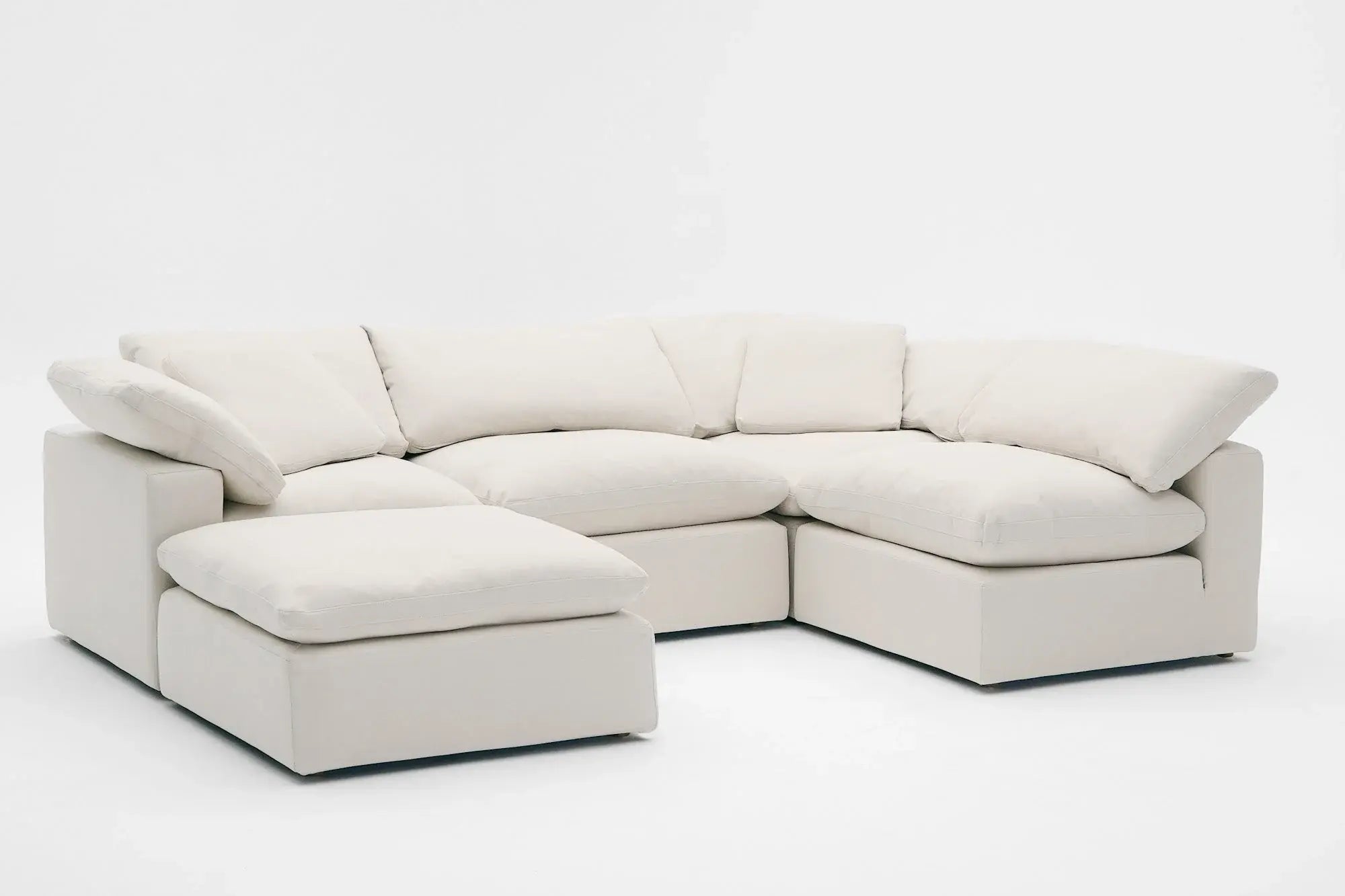 Emily Linen 130" Cloud Modular Sectional 5 Piece