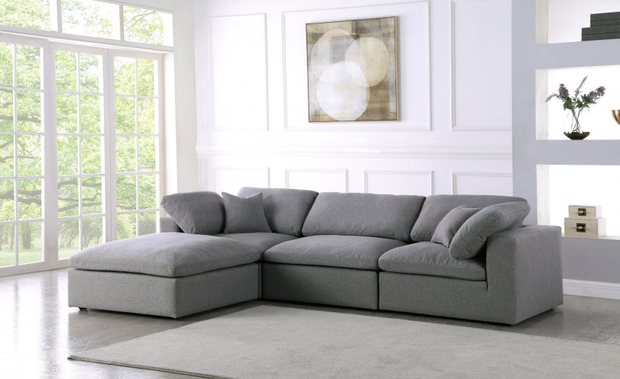 Dream Cloud Couch Down Filled Grey Sectional