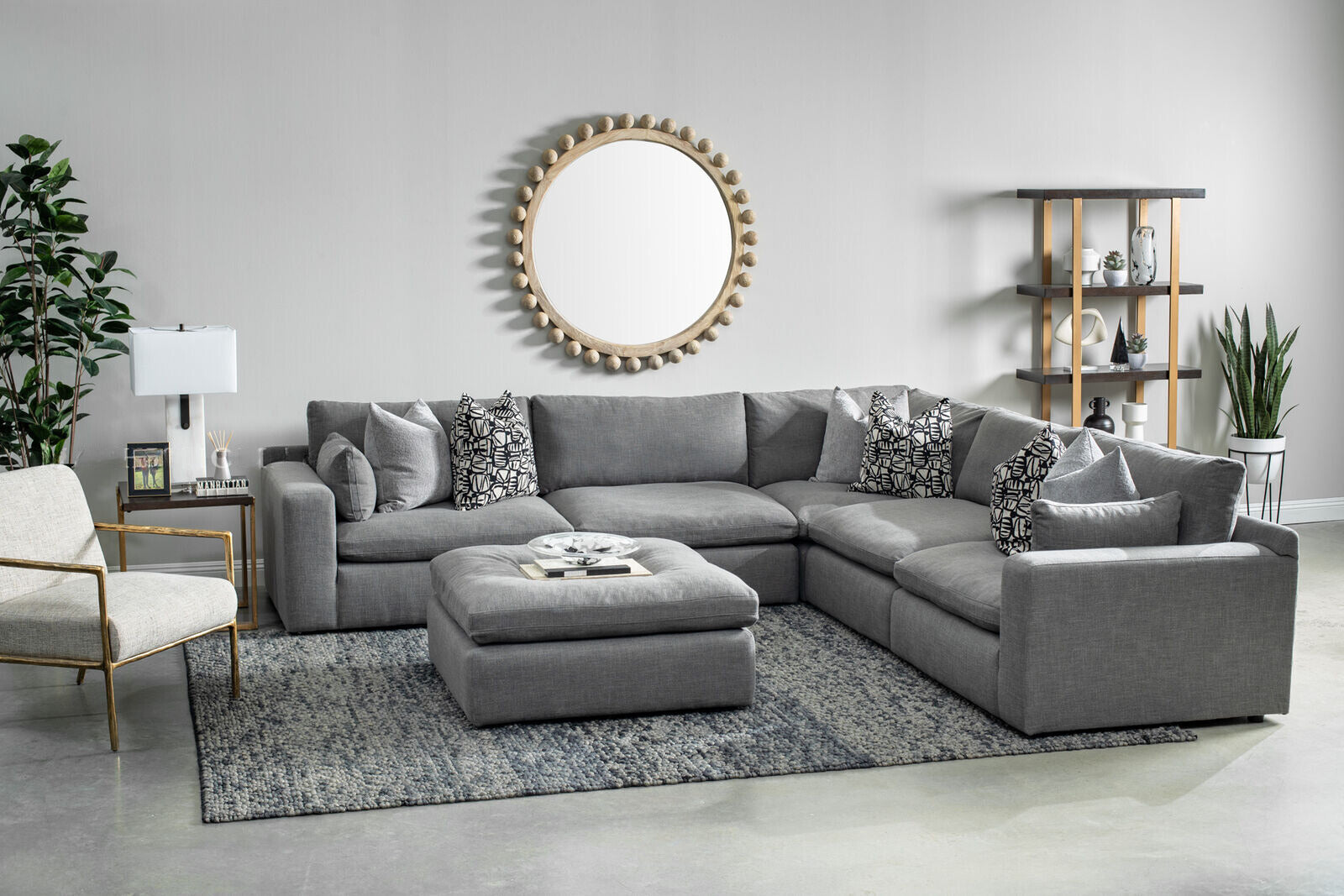 Smoke grey sectional deals couch