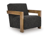 Dorney Accent Chair - Charcoal/Brown