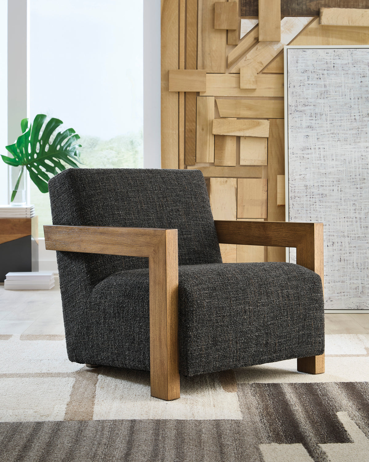 Dorney Accent Chair - Charcoal/Brown