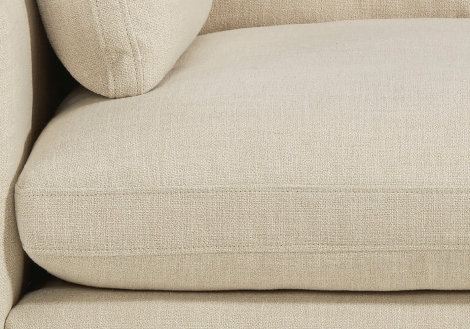 Close up of Elyza Beige Cloud Sofa cushion