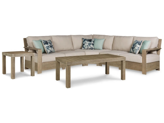 Silo Point 3-Piece Outdoor Sectional with Coffee Table and End Table