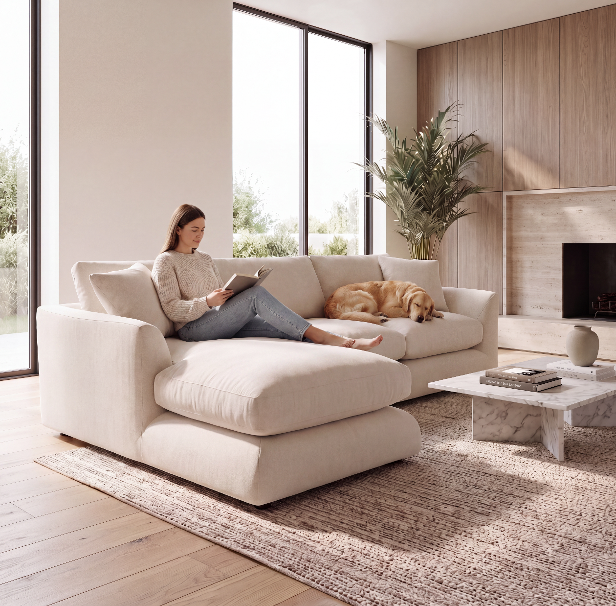 Belle Feather Cloud Couch Sectional
