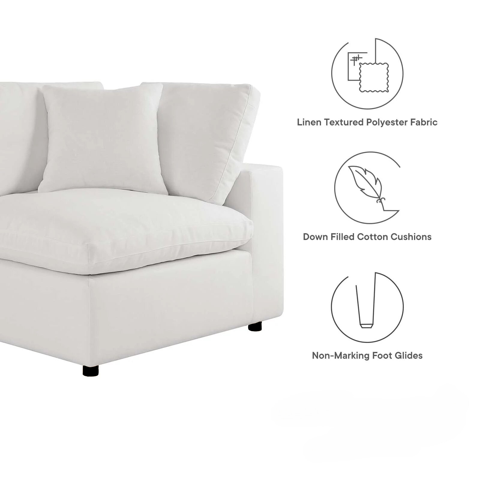 Dream White Cloud Modular Sectional Sofa