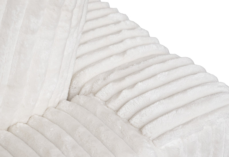 Dream White Corduroy Sectional