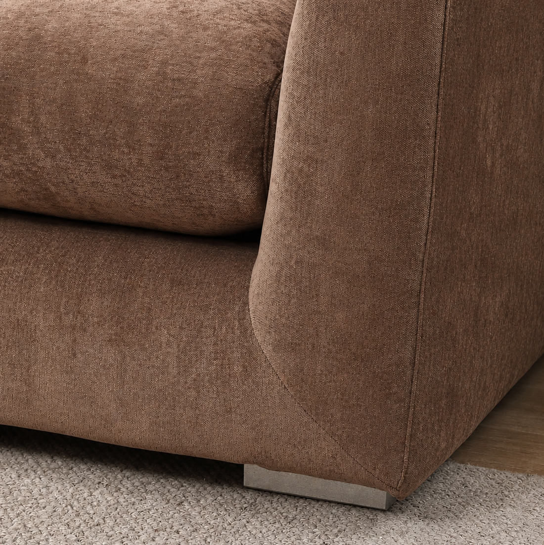 Belle Feather Cloud Sectional - Mocha