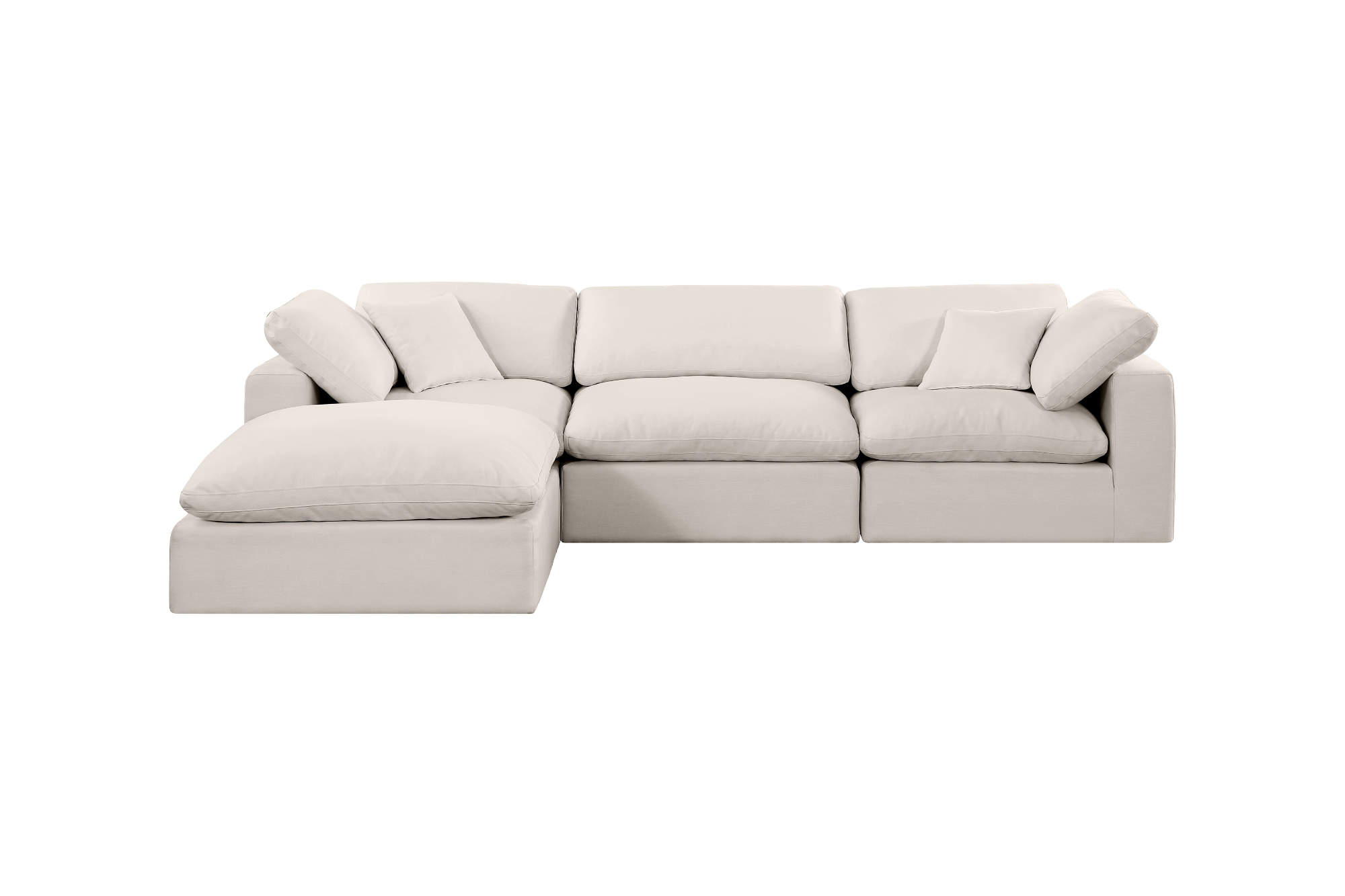 Emily Linen 130" Cloud Modular Sectional